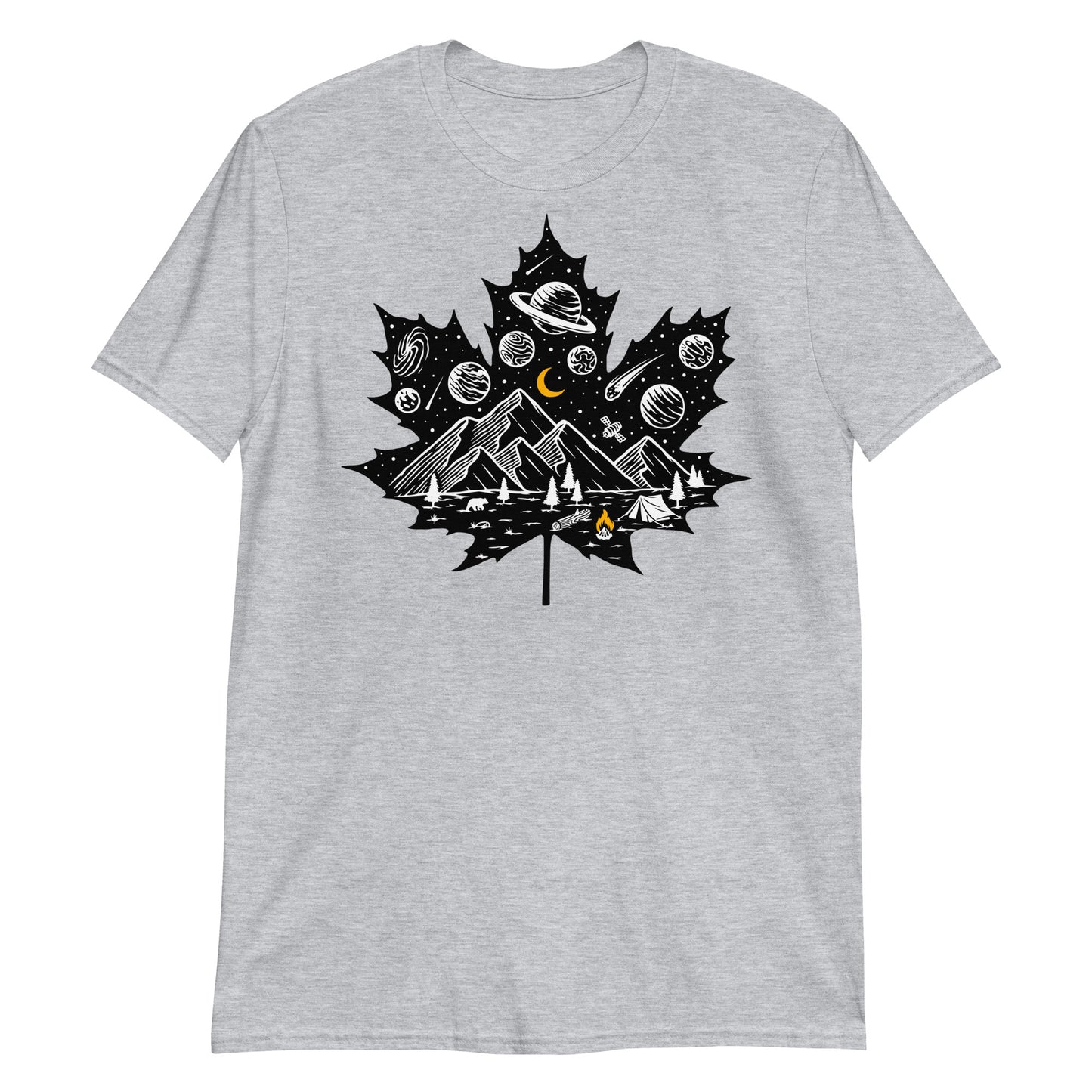 Ahornblatt und Universum Fit Unisex Softstyle T-Shirt