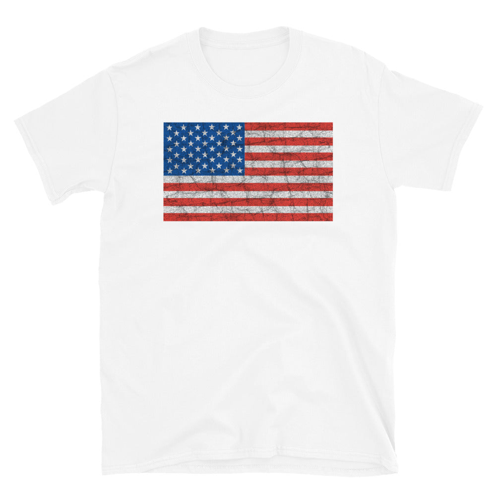 American Flag - Fit Unisex Softstyle T-Shirt