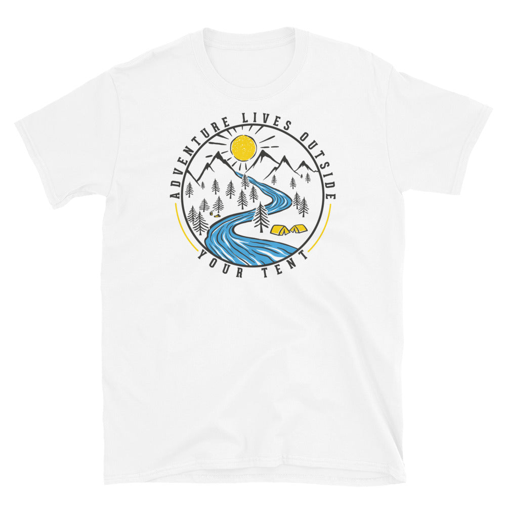 Outdoor camping Adventure lives outside Fit Unisex Softstyle T-Shirt